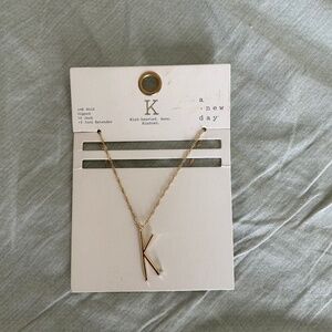 K Lettered Necklace